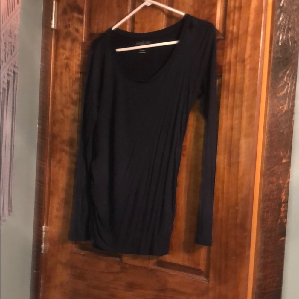 Maternity long sleeve shirt navy
